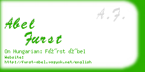 abel furst business card